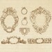 Ornate Old World Frames Collage Frame Digital Image Download Sheet Transfer To Pillows Totes Burlap Tea Towels No. 2106 SEPIA