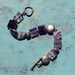 Beautiful Purple Coin Pearl and Square Glass Bracelet