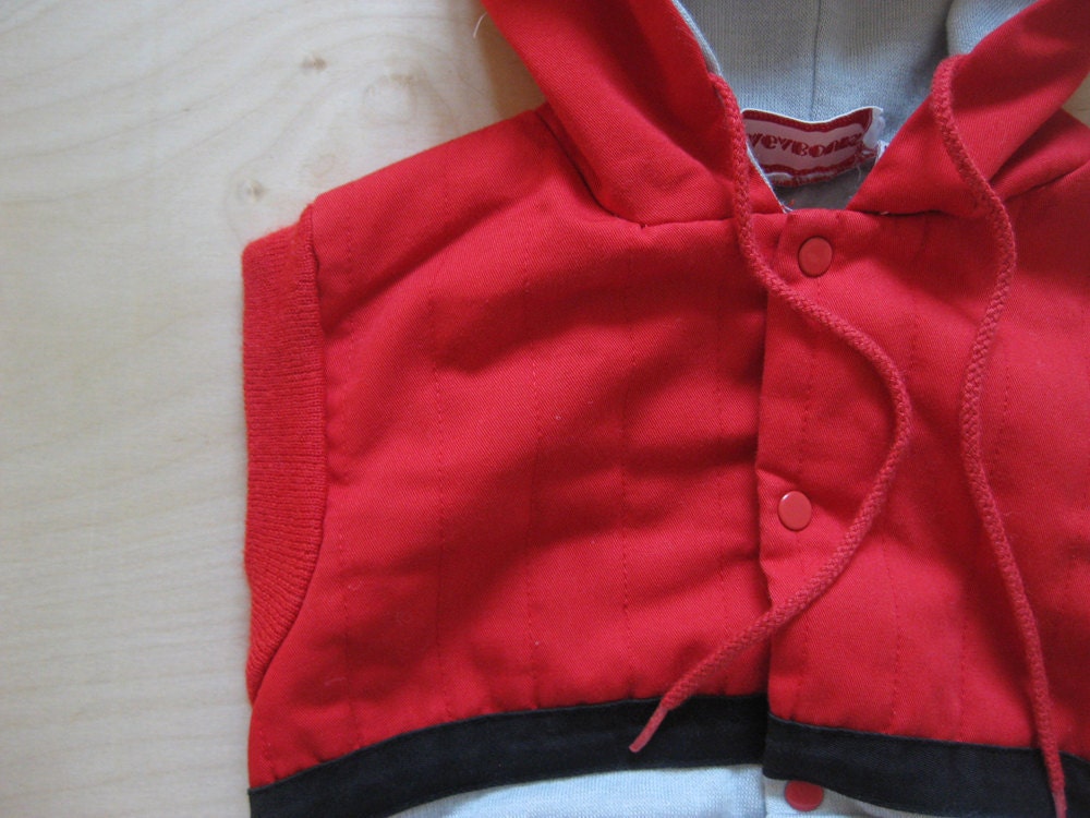 vintage kids HIPSTER ROCKER HOODIE Sleeveless Striped 3T