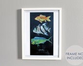 11x14 Limited Edition Chalkboard Drawing Print--January 2012