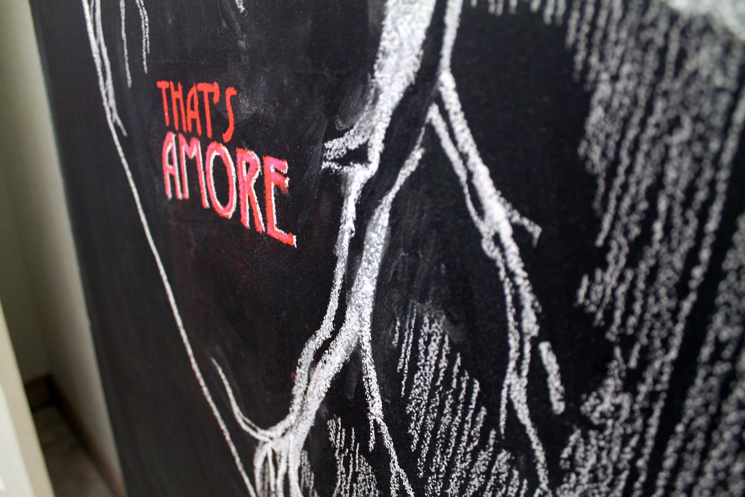 Now that's Amore 11x14 Limited Edition Chalkboard Drawing Print--Anatomical Heart