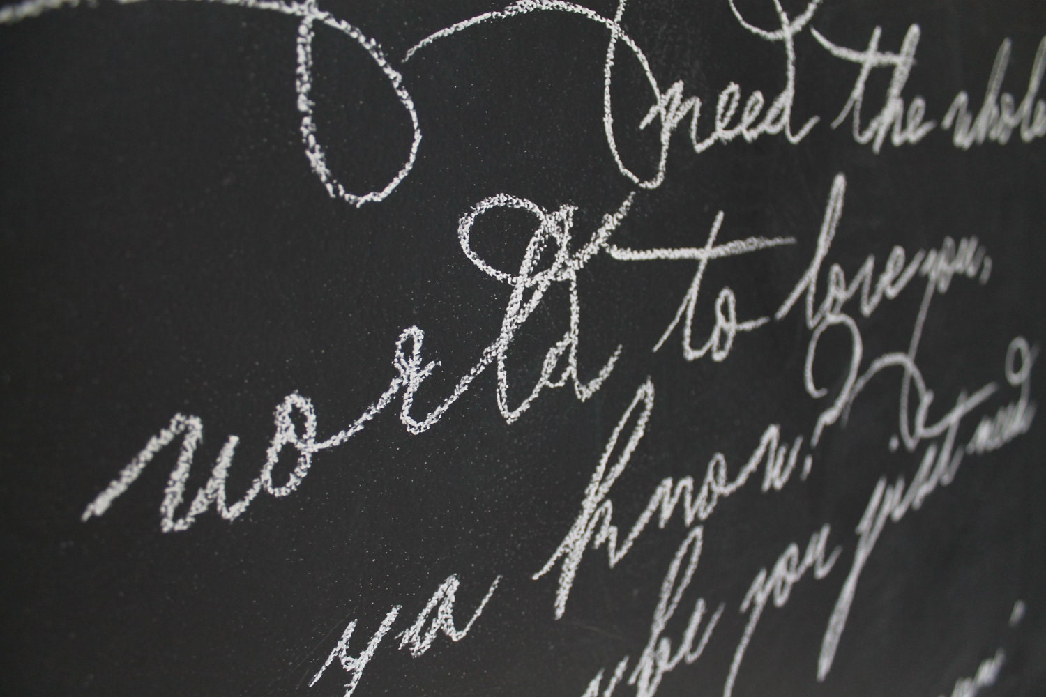 Limited Edition April 2012 Chalkboard drawing,  Typography of Kermit the frog's quote.