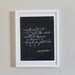 Limited Edition April 2012 Chalkboard drawing,  Typography of Kermit the frog's quote.