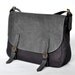 Messenger Bag leather and canvas handbag shoulder bag grey bag