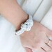 Nautical Silk Cord White Bracelet by pardes israel