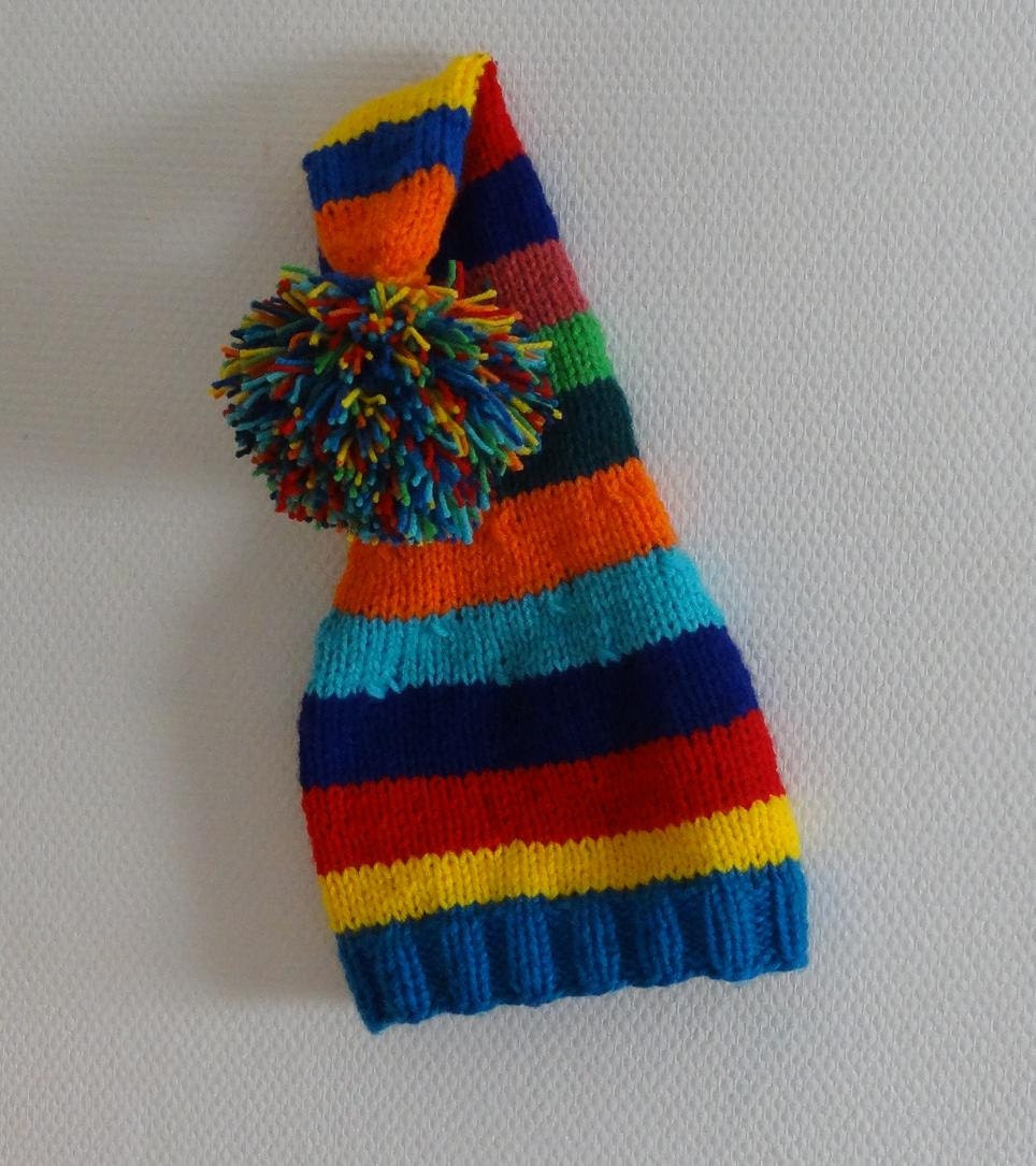 Handmade Newborn Photography Props  Baby Elf Hat Gnome Hat BIG POM POM Pixie Hat Crochet Elf Hat knit infant elf hat, great photography prop