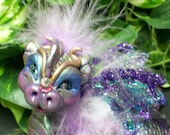 OOAK fantasy precious baby dragon art doll fairy polymer clay sculpture   FREE SHIPPING