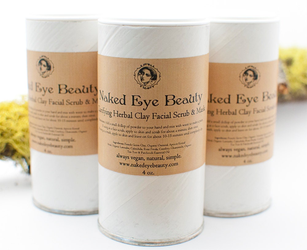 Clarifying Clay Scrub & Mask Herbal Natural Vegan 4 oz.