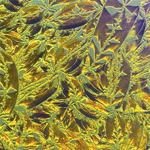 Mosaic Mini Tiles 100 3/8 - GOLD DICHROIC Metallic Lacey Leaf Design Handcut Stained Glass Supply