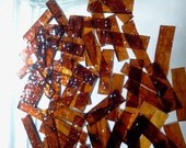 60 ROOT BEER BORDERS - 1/4 x 1 inch - Granite Texture Stained Glass Tile Supply