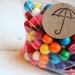 Baby Shower Stickers Umbrella Labels Kraft Paper - Set of 20