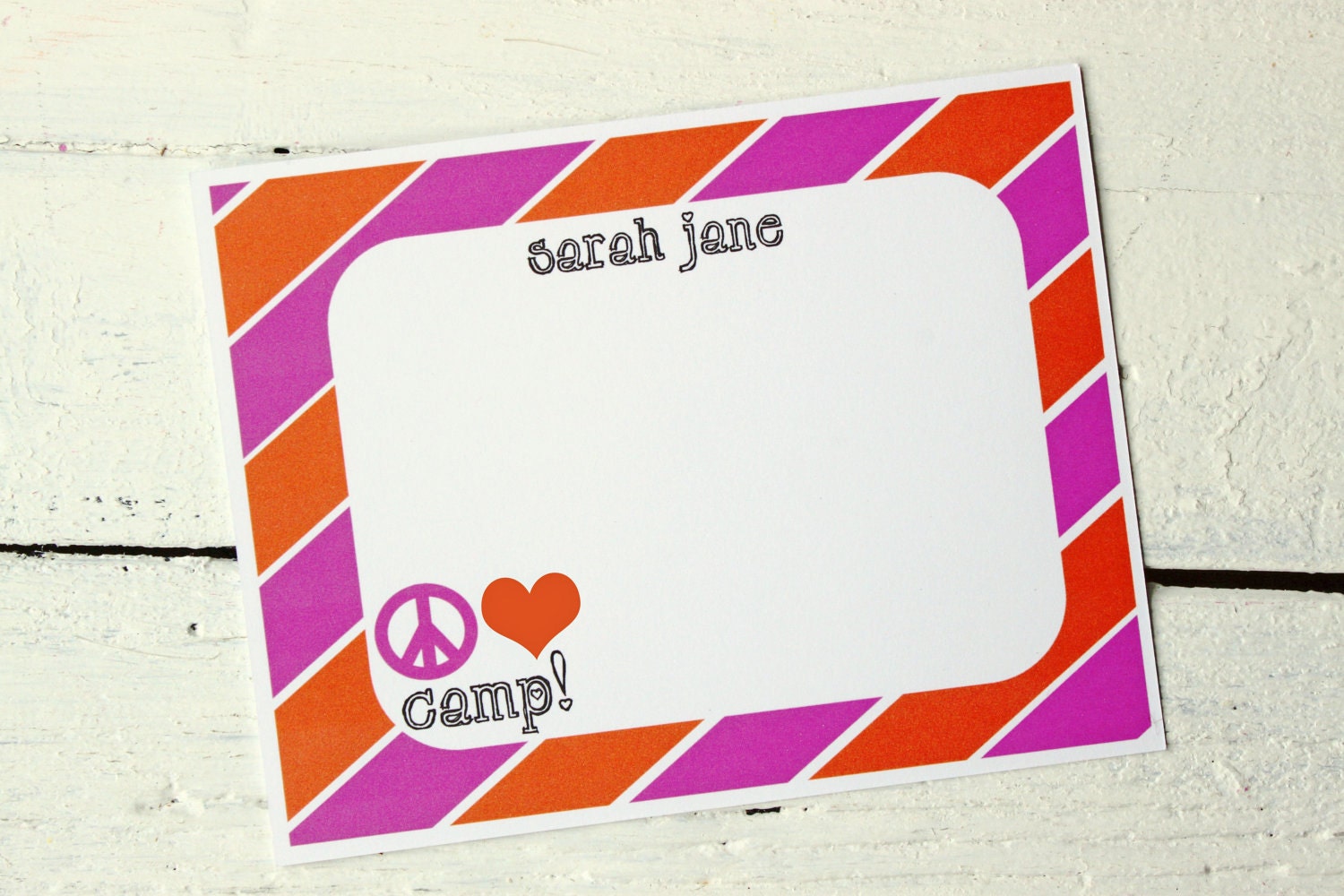 Summer Camp Stationary Personalized Kids Camp Letters From Camp Girls Custom Summer Camp Note Cards Camp Stationary - Set of 10