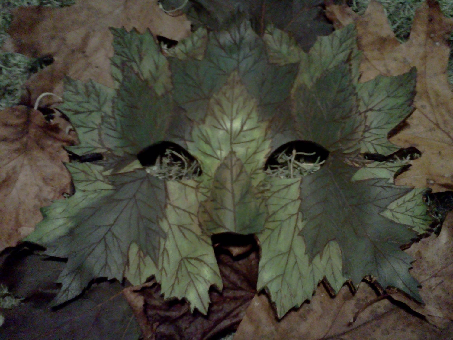Handcrafted Leather Greenman Mask