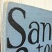 Sandy Toes & Salty Kisses Aged Weather Blue Wooden Handpainted Sign Art