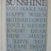 You Are My SUNSHINE My Only SUNSHINE, Large Blue 11x24 Rustic Aged Handpainted Sign, Great Childrens or Baby Room, Playroom  Decor