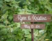CUSTOM Wedding Signs - your NAMES and another word of your choosing - spring summer winter fall autumn chic outdoor wooden signage