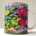 Graffiti Coffee Mug - Graffiti Art Mug - Colorful Coffee Mug - Office Coffee Mug - Street Art Ceramic Mug