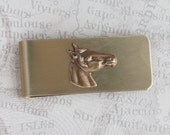 Horse Money Clip Solid Brass Vintage Triple Crown Derby Antique Silver Style Gothic Victorian Steampunk Men's Accessories Father's Day Gifts