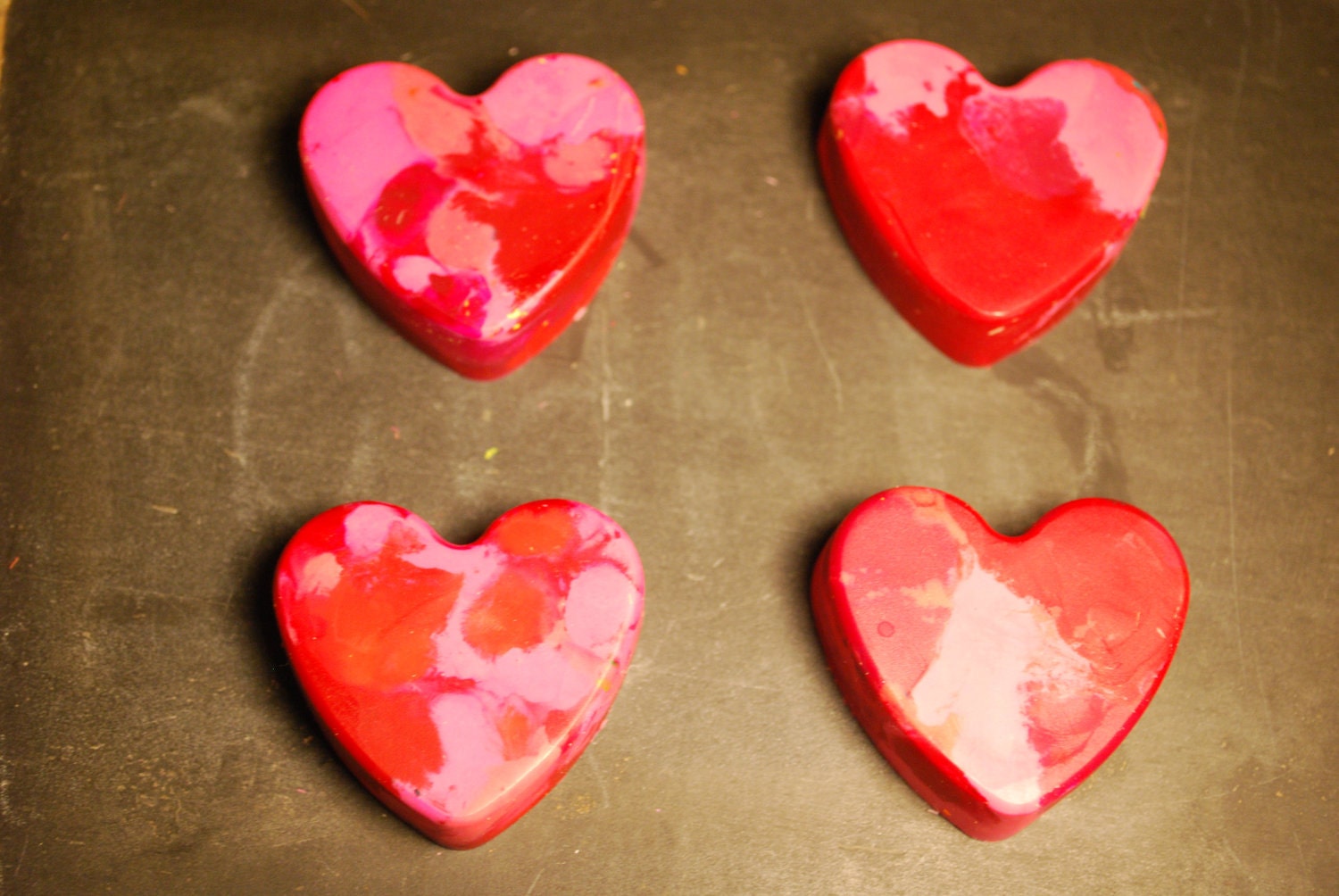 Heart Shaped Crayons - Pretty in Pink