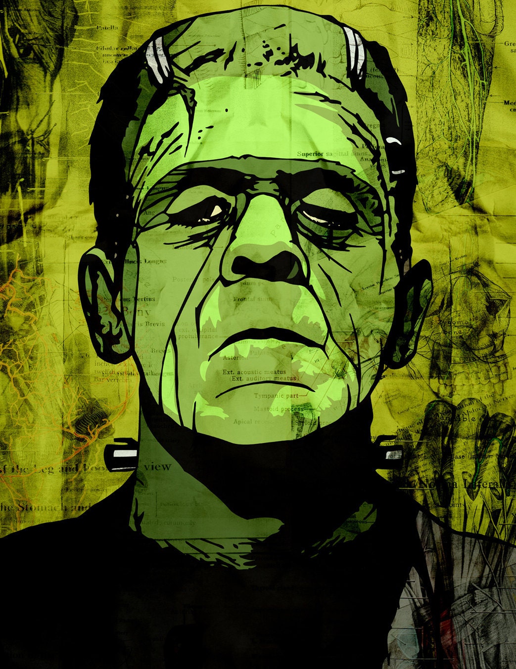 8 1/2 x 11 Inch Frankenstein Graphic Print