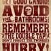 81/2 x 11 Inch Zombie Rules 1 Typography Print