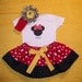 Disney outfit Minnie Mouse personalized onesie first Birthday Newborn dress applique red polka dot party bow size 3 6 9 12 18 24 months