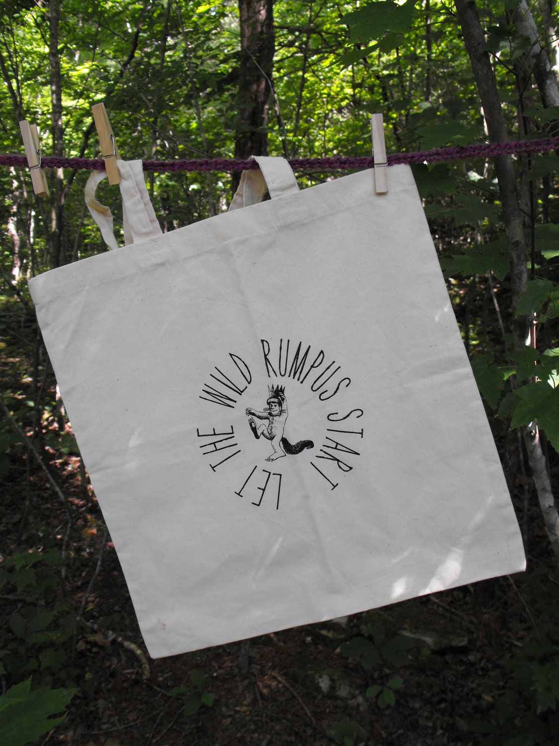 cotton tote bag where the wild things are max