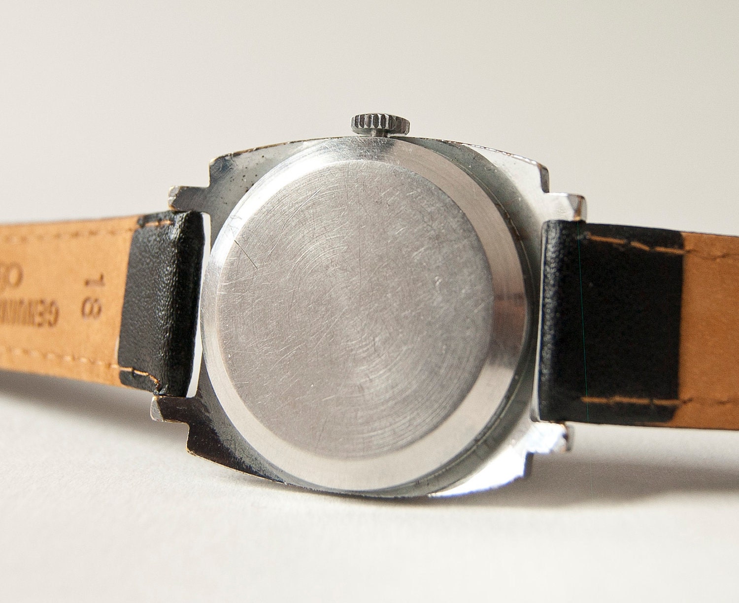 Black watch - men's wristwatch ZIM - watch Russian - men's watch leather