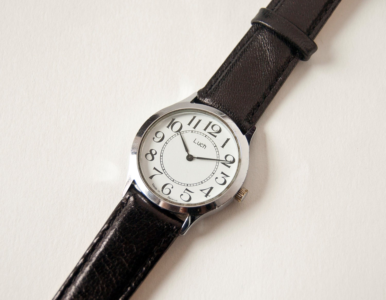 Wristwatch Luch, unisex watch mechanical, white, black tones