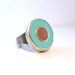 Boho ring silver rings round ring  teal  brown jewelry  handmade  unique gifts for her aqua rings jewelry stores
