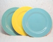 Turquoise/Teal Harlequin Plate Dinner Plate Serving  Art Deco China Fiestaware Riveriaware  Cousins Vintage