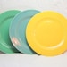 Harlequin Plate Dinner Plate Turquoise/Teal  Art Deco China Fiestaware Riveriaware Sister Lines Vintage