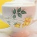 Yellow Rose Tea Pot Yellow Rose of Texas Coffee Pot China White Green Vintage Home Decor Serving