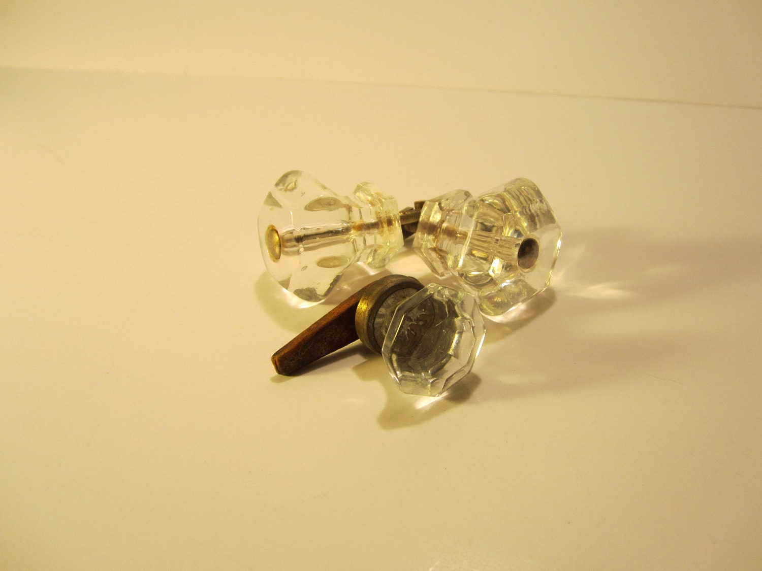Vintage glass knobs,drawer pulls,latch