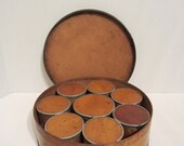 Antique Primitive Wood and Tin Spice Box circa 1858