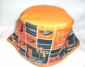 Miami Hurricanes orange-top bucket hat by Hamlet Pericles