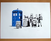 Hand Pulled Limited Edition Dr Who, Star Wars Convention Screen Print