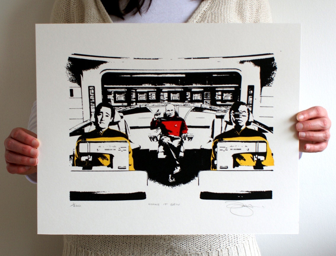 Star Trek 'Make It Sew' Hand Pulled Limited Edition Screen Print