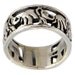 Elephant Sterling Silver Unisex Ring Fit the Finger from Teen to Adult, Trunk Up Elephant Ring