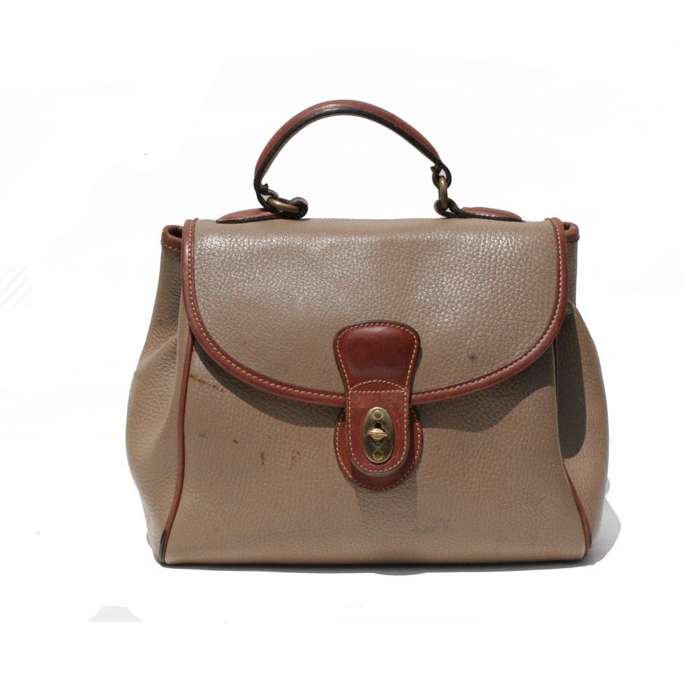 tan leather coach handbag