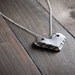 Steel Heart Valentine's Necklace Pendant