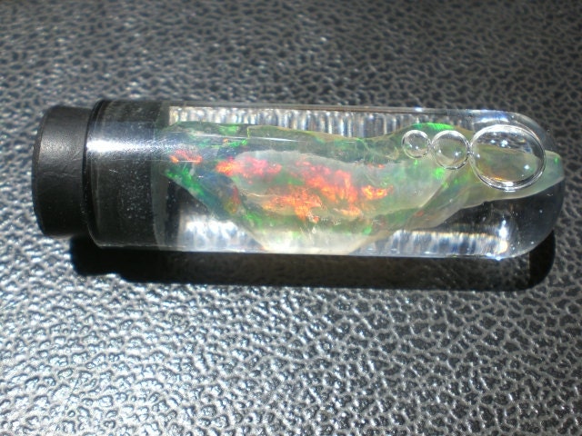 Amazing Virgin Valley Opal with a phantom. Very rare, unique and beautiful.