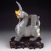 RESERVED for Suzanne. Chinese Hetian Jade carved Statue. Pixiu. Unicorn Dragon.