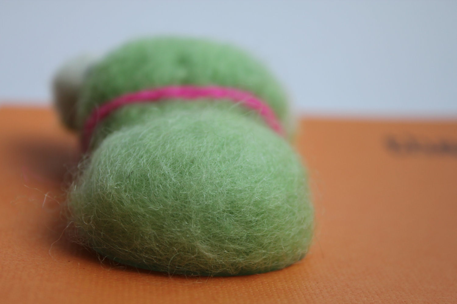 Hand Needle Felted Nerdy Froggy - Honeydew (Greeting Card - Thank you)