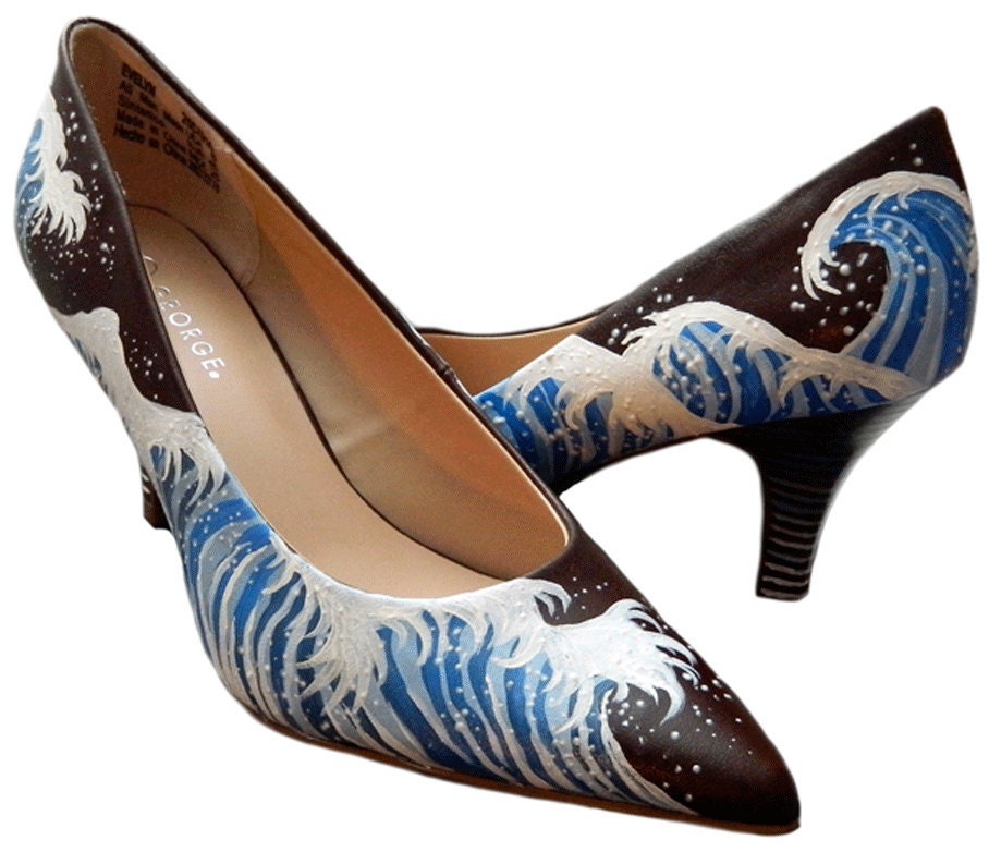 The Wave Painted Shoes for Weddings and Events