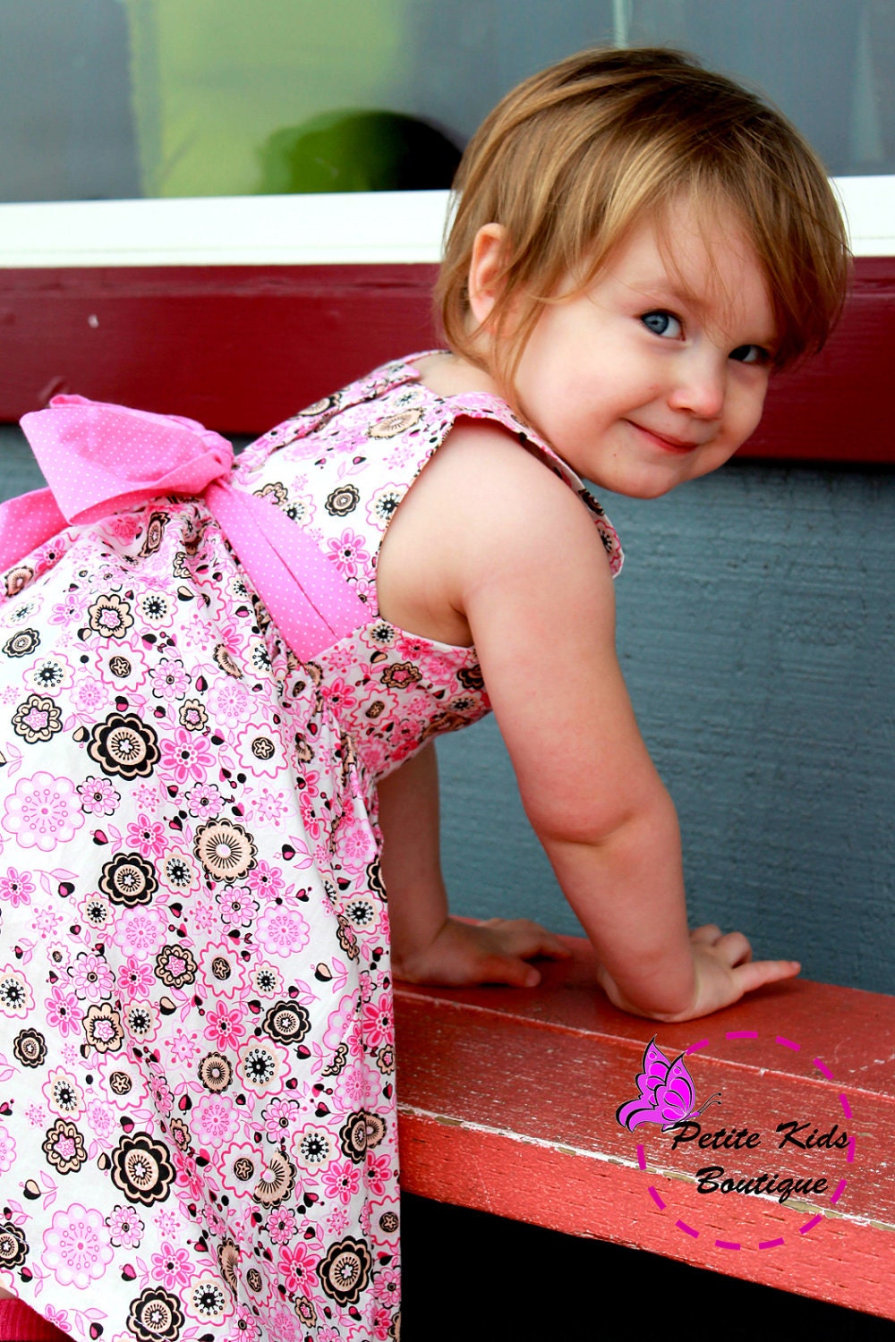 Tiffany Dress- Size 1T-6T - PDF pattern-Easy sew instruction includes making Yoyo flower-Fully Lined bodice- Square neckline