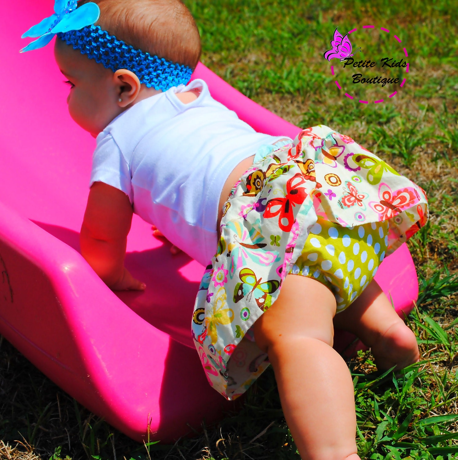 Lola Skirt for baby girl 0-24M- Diaper cover attached-Tiered and bouncy skirt-comfortable and convenient to wear-Easy sew PDF pattern