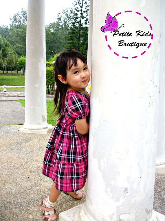 Colette Dress For Girl 12M-6Y-Faux layered skirt-Puffy sleeves option-Sleeveless option-Sash option-Easy Sew PDF pattern and Instruction