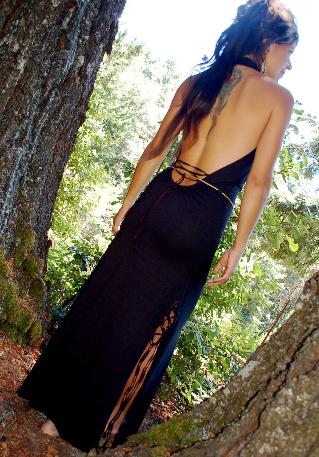 Nymph Dress - Tribal Fairy Maxi Dress With Slits