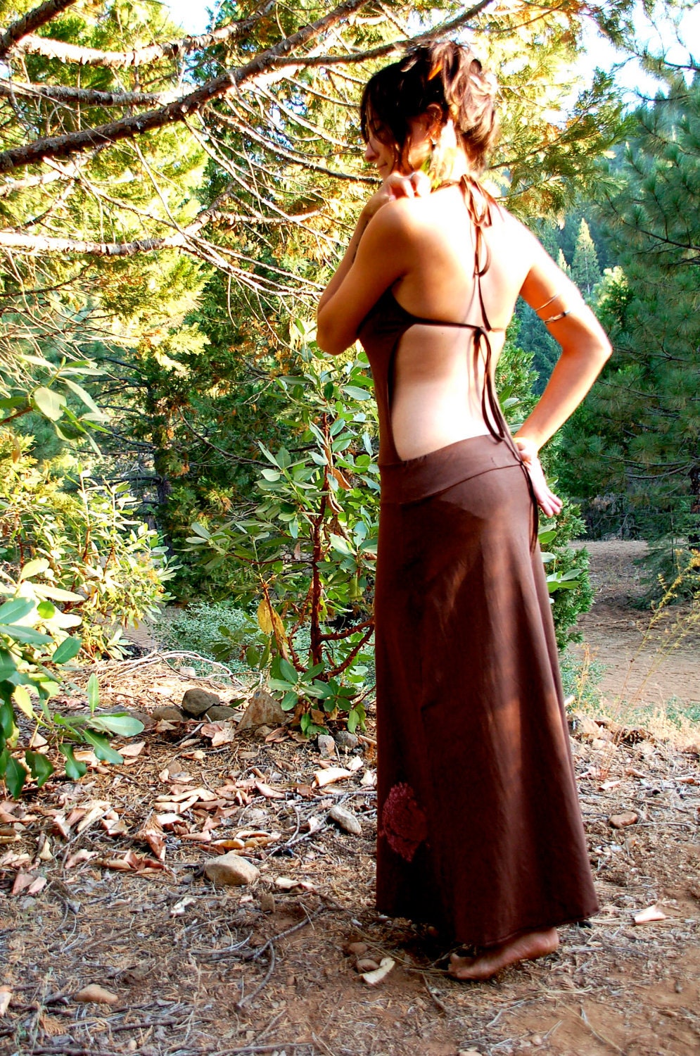 Tamesis The River Goddess Dress With Open Back, Bohemian Princess, gypsy, feminine, natural, romantic